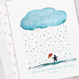 Getoond met de Kaart Liefde Birthday Holiday