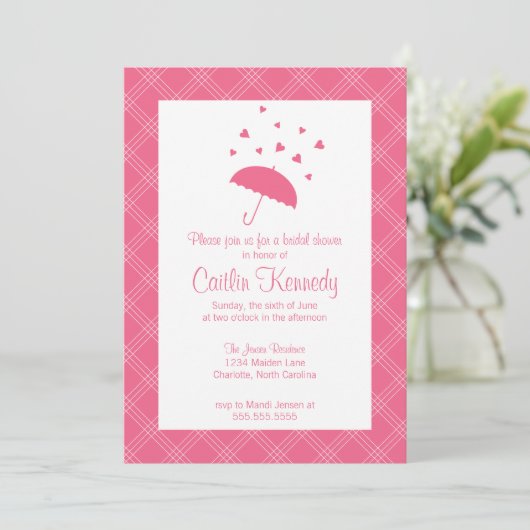 Getoond met Love-Bridal Shower Invitation Kaart (Staand voorkant)