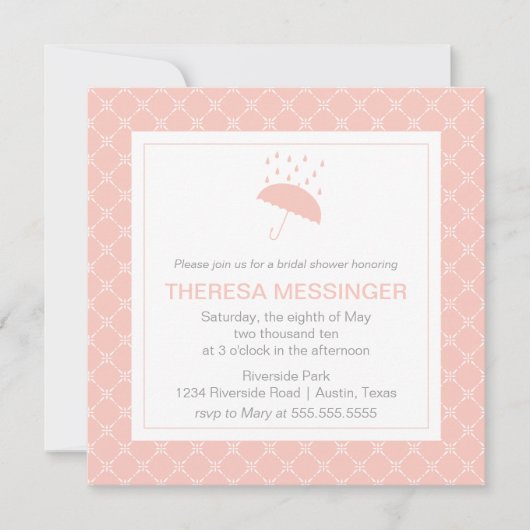 Getoond met Love-Bridal Shower Invitation Kaart (Voorkant)