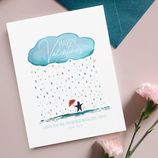 Getoond met Love Valentijn Holiday Kaart