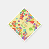 Getoonde naam circusverjaardagsfeestje servet (Hoek)