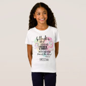 Getoonde Sterkte Teen GODDAUGHTER Quote T T-shirt (Voorkant volledig)