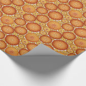 Getoonde wielen - koper en goud cadeaupapier (Hoek)