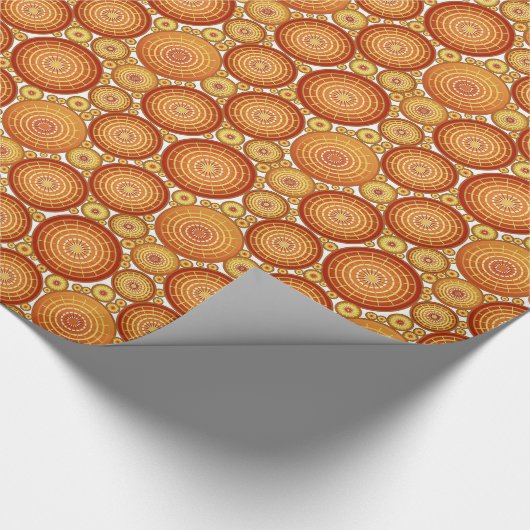 Getoonde wielen - koper en goud cadeaupapier (Hoek)