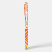 Getoonde wielen - sinaasappel en goud Case-Mate iPhone case (Achterkant / Links)