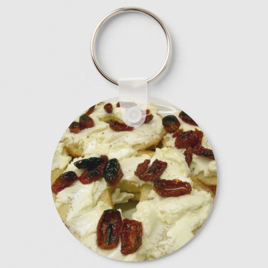 Getoste bagel met geitenkaas sleutelhanger (Voorkant)