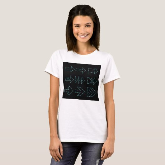 Getotte pijlen T-shirt (Voorkant volledig)