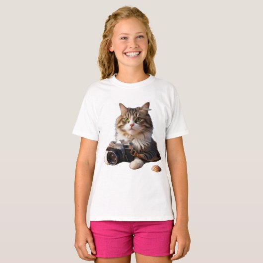 getoverde mannelijke kat t-shirt (Voorkant volledig)