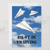 getraind piloot vliegend papieren vliegtuig kaart (Voorkant)