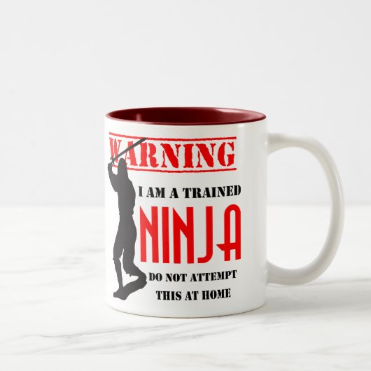 Getrainde Ninja Tweekleurige Koffiemok (Rechts)