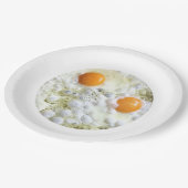 Getrande eieren papieren bordje (Gekanteld)