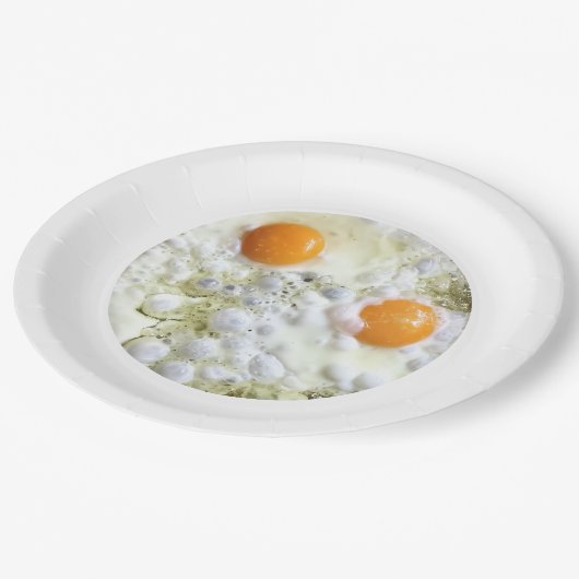 Getrande eieren papieren bordje (Gekanteld)