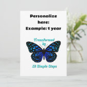 Getransformeerd door 12 eenvoudige stappen, AA, NA Feestdagenkaart (Staand voorkant)