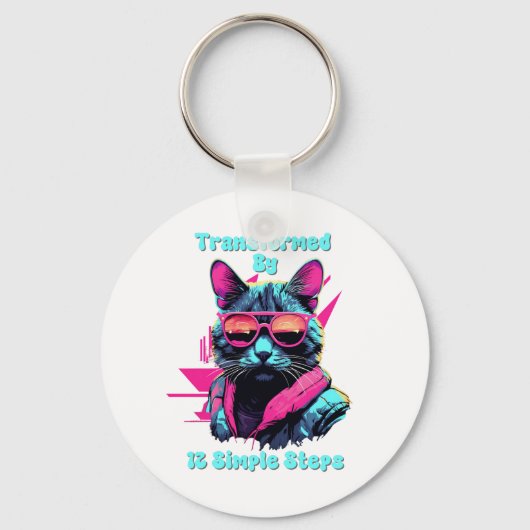 Getransformeerd door 12 eenvoudige stappen, AA, NA Sleutelhanger (Voorkant)