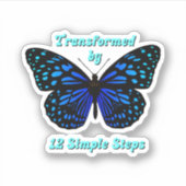 Getransformeerd door 12 eenvoudige stappen, AA, NA Sticker (Voorkant)