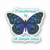 Getransformeerd door 12 eenvoudige stappen, AA, NA Sticker (Voorkant)