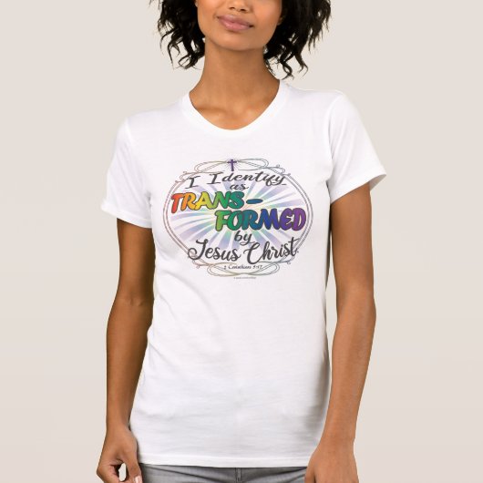 Getransformeerd door Jezus Christus - T-shirt voor (Voorkant)