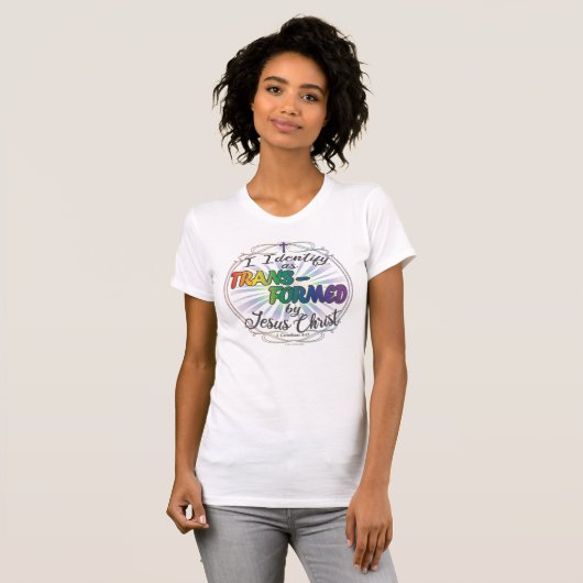 Getransformeerd door Jezus Christus - T-shirt voor (Voorkant volledig)