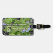 Getransformeerde Romeinen 12:2 Christelijke Bijbel Bagagelabel (Voorkant horizontaal)