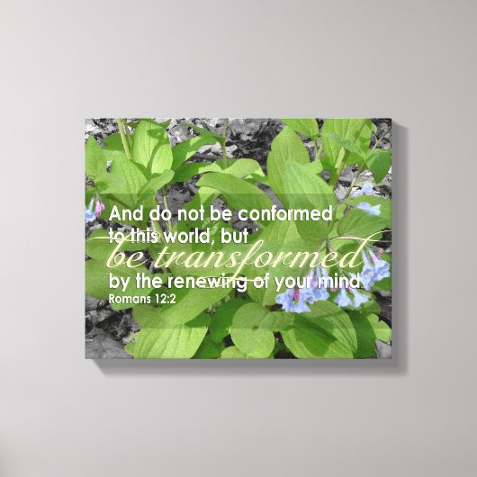Getransformeerde Romeinen 12:2 Christelijke Bijbel Canvas Afdruk (Voorkant)