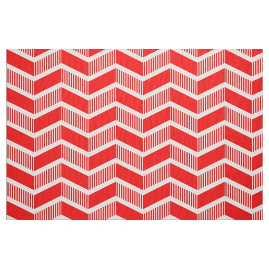 Getrapte Chevrons - Rood Stof (Fat Quarter)
