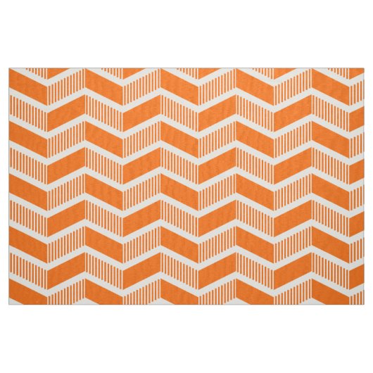 Getrapte Chevrons - Sinaasappel Stof (Fat Quarter)