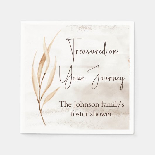 "Getreasured on Your Journey" Foster Care Douche Servet (Voorkant)