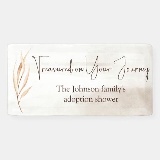 "Getreasured on Your Journey" Foster Care Douche Spandoek (Horizontaal)