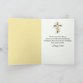 Getroffen doek op een ruig kruis feestdagen kaart (Binnen)