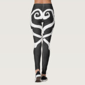 "Getroffen Liefde" Hart en Kruisbeenderen Leggings (Achterkant)