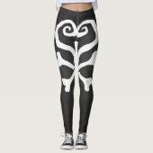"Getroffen Liefde" Hart en Kruisbeenderen Leggings (Voorkant)