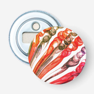 Getrokken bellenpret / 1974 / button flesopener
