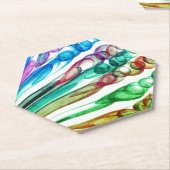 getrokken bellenpret / Greenleaf / Kartonnen Onderzetters (Schuin)