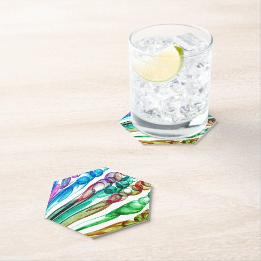 getrokken bellenpret / Greenleaf / Kartonnen Onderzetters (Insitu)