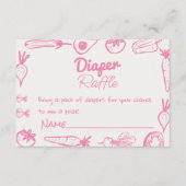 Getrokken Blauw Lokaal Gegroeide Baby Boy Luier Ra Informatiekaartje (Voorkant)