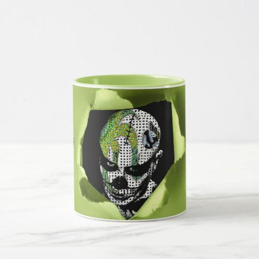 Getrokken clown door de geknipte gat mok (Midden)