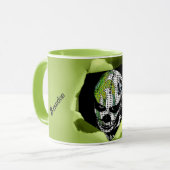 Getrokken clown door de geknipte gat mok (Voorkant links)