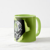 Getrokken clown door de geknipte gat mok (Voorkant rechts)