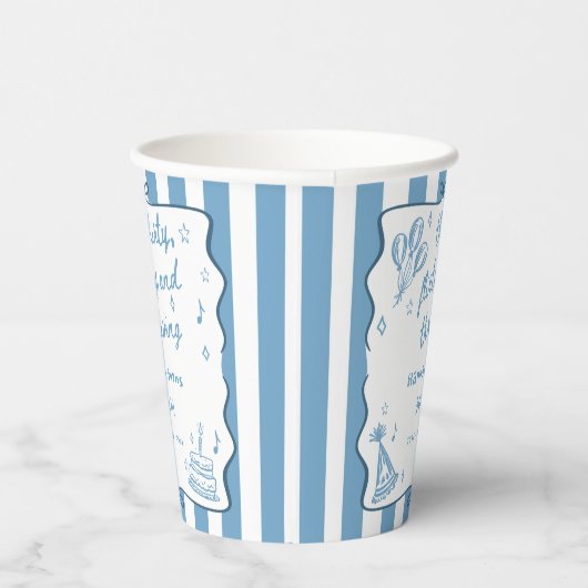 Getrokken Dertig, Flirty, & bloeiende 30e verjaard Papieren Bekers (Rechts)