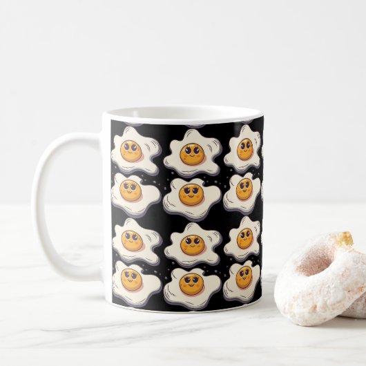 Getrokken eieren koffiemok (Met donut)