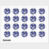 Getrokken eieren ronde sticker (Vel)