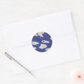 Getrokken eieren ronde sticker (Envelop)