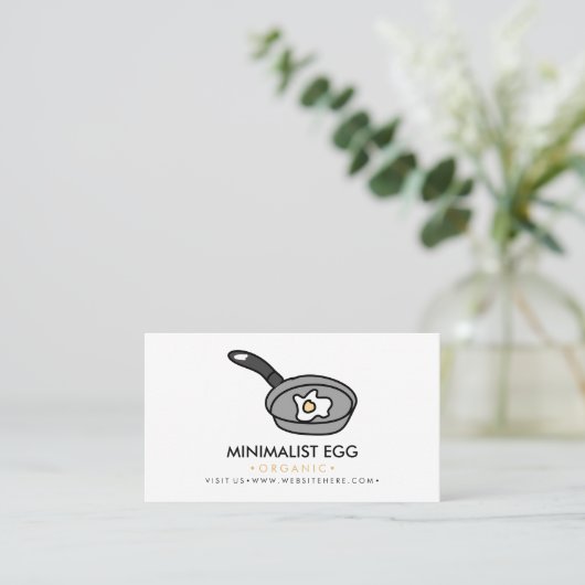 Getrokken eierpan visitekaartje (Staand voorkant)