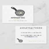 Getrokken eierpan visitekaartje (Voorkant / Achterkant)