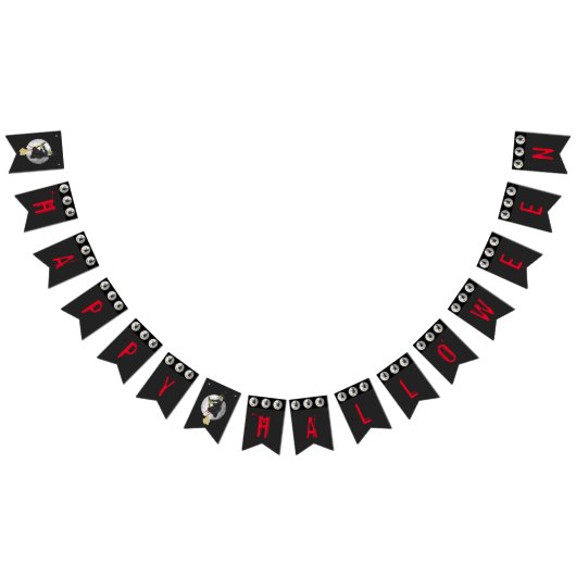 Getrokken getuige vliegt op volle maan vlaggetjes (Alle)