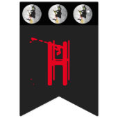 Getrokken getuige vliegt op volle maan vlaggetjes (Tweede vlag)