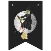 Getrokken getuige vliegt op volle maan vlaggetjes (Eerste vlag)