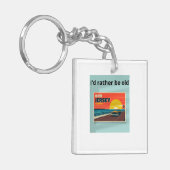 Getrokken herinneringen - warme kleuren en echte r sleutelhanger (Voorkant Links)