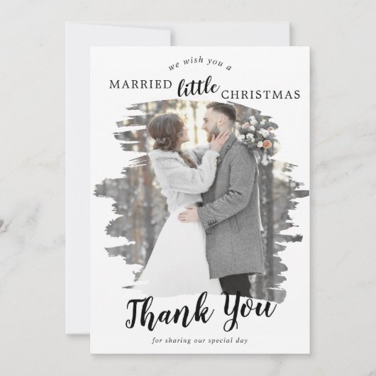 Getrokken kerstfeest bedankt feestdagenkaart (Voorkant)