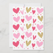 Getrokken met de inviteringsharten van het Baby sh Kaart (Achterkant)